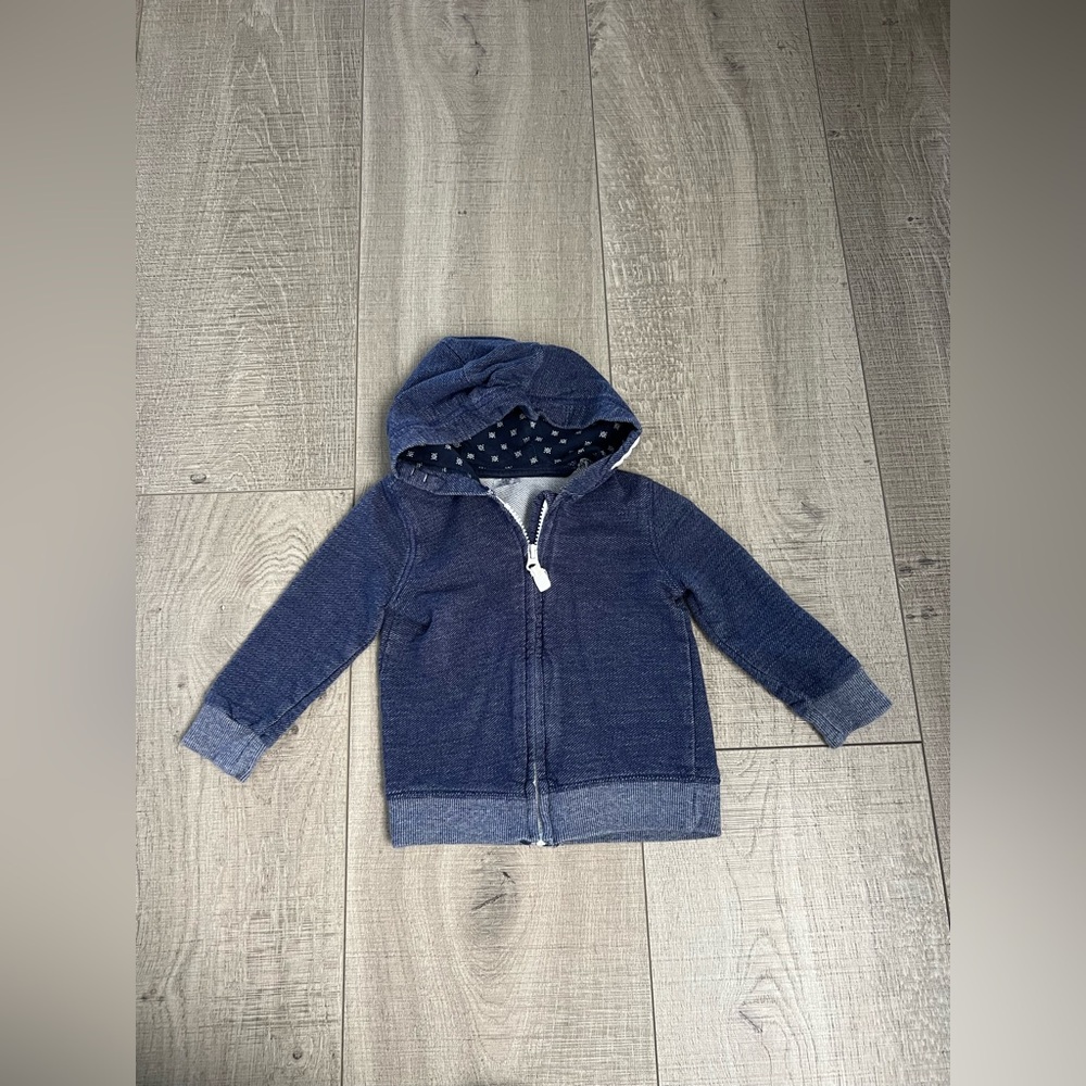 F&F Dark Blue Baby Hoodie Size 12 Months